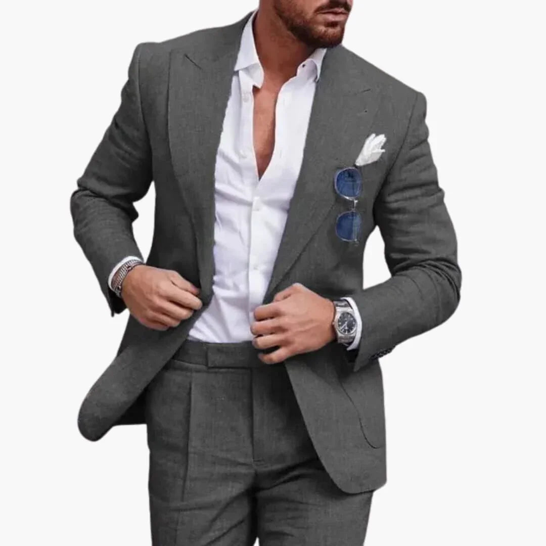 Two-Piece Suit Men - Slim Fit with Structured Shoulders
