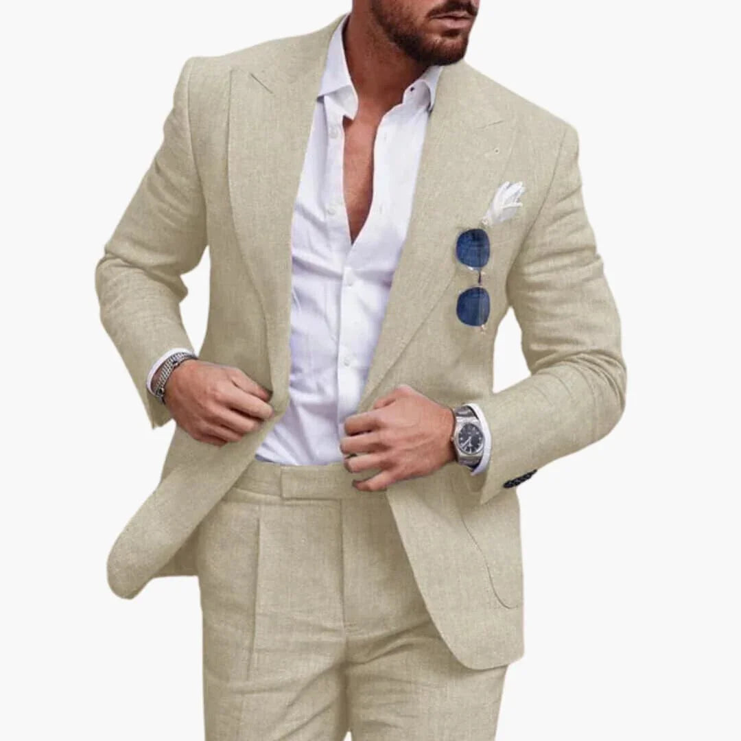 Two-Piece Suit Men - Slim Fit with Structured Shoulders