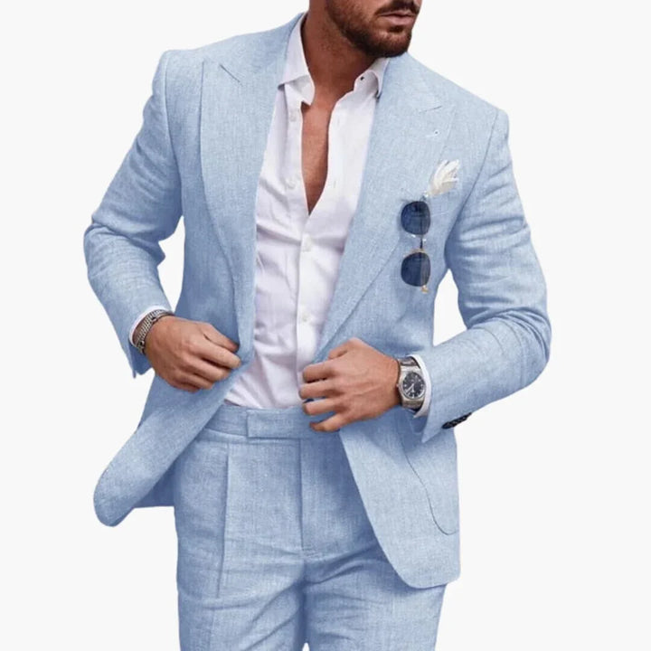 Two-Piece Suit Men - Slim Fit with Structured Shoulders