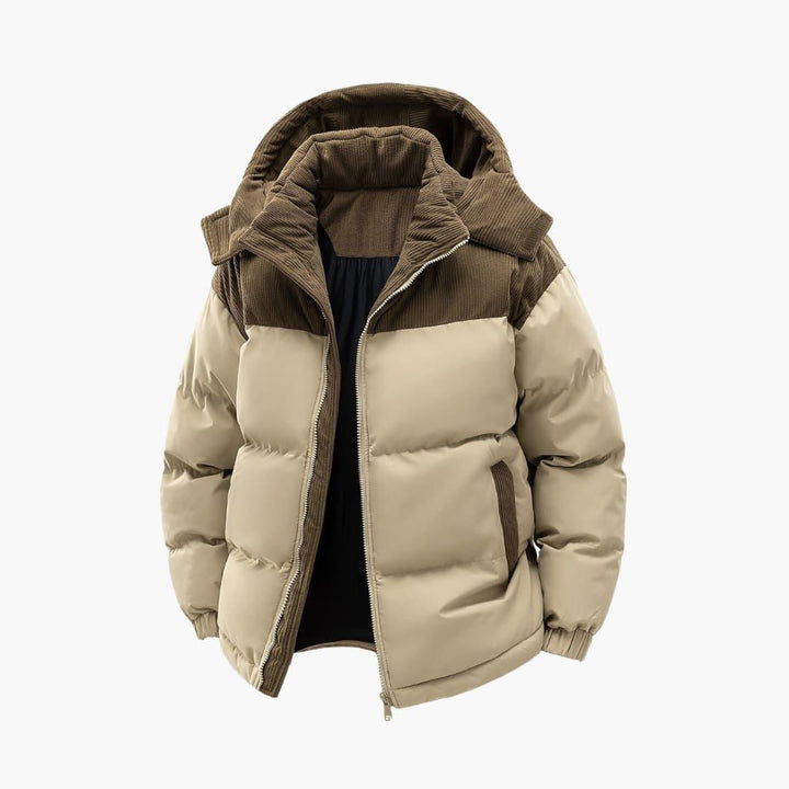Modern Hooded Puffer Jacket for Men - MayfairMode