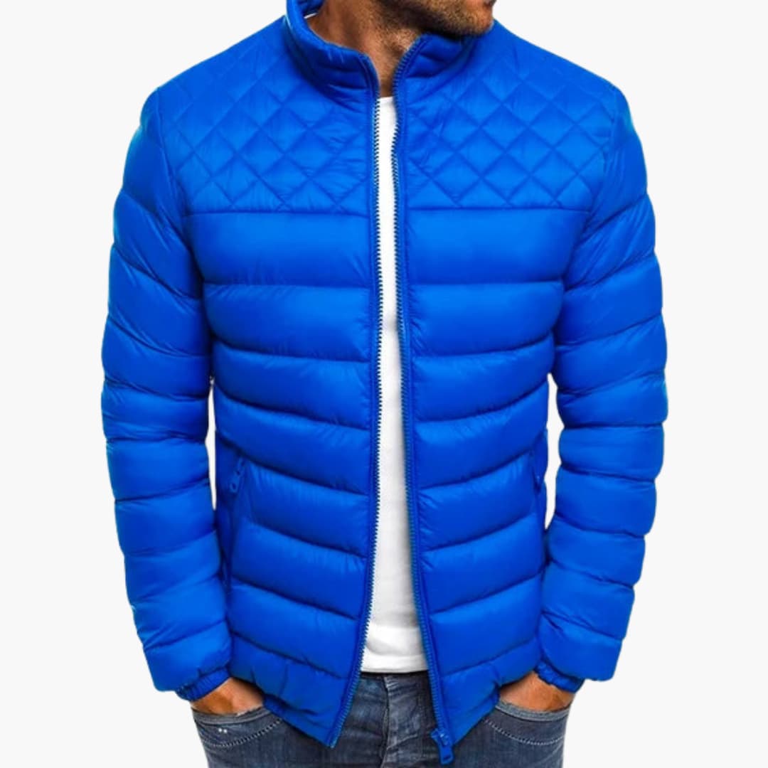 Men’s Winter Jacket with Zip Closure and Fleece Lining