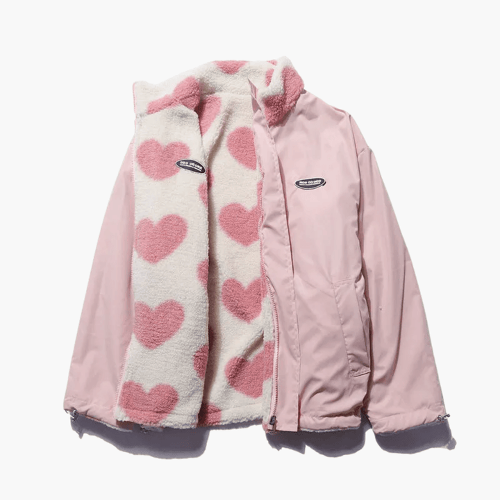 Timeless Double-Sided Heart Jacket for Women - MayfairMode
