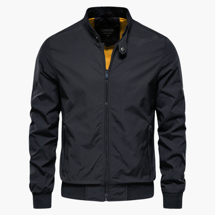 Ribbed Cuff Windbreaker Jacket for Men