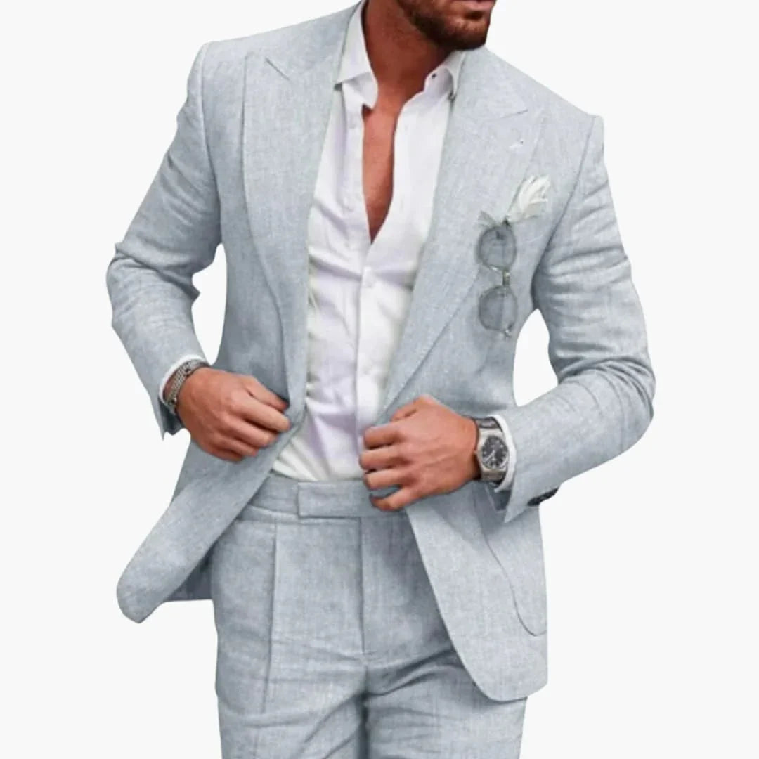 Two-Piece Suit Men - Slim Fit with Structured Shoulders