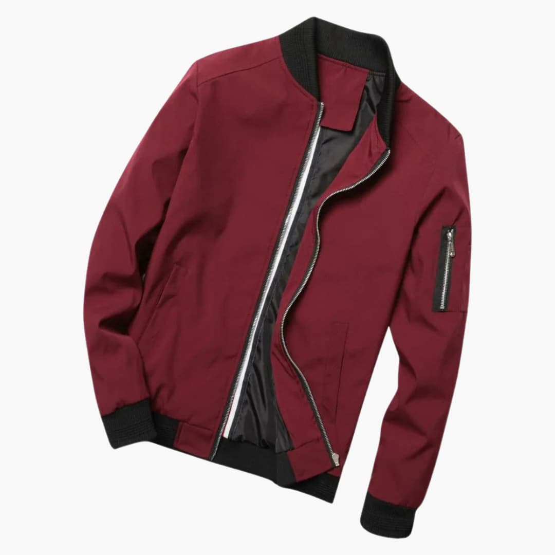 Zip-Up Bomber Jacket for Men