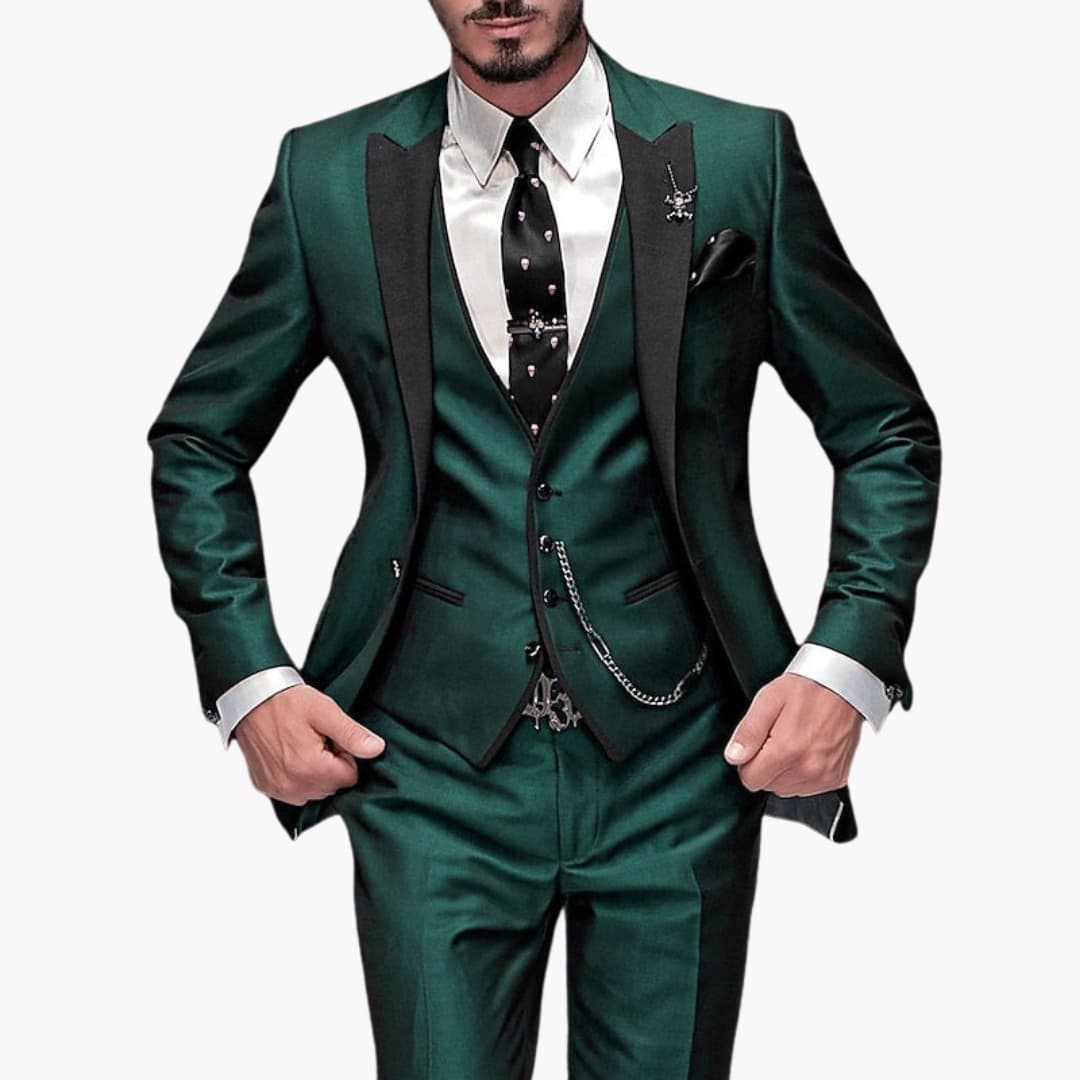 Luxury classic wedding guest suit - breathable fit for men