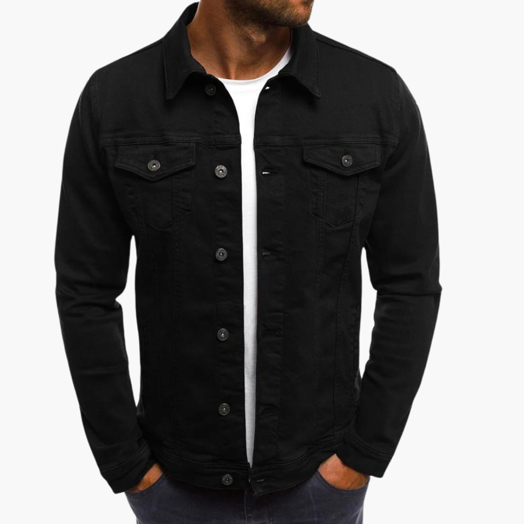Men’s Jacket with Button Closure and Chest Pockets
