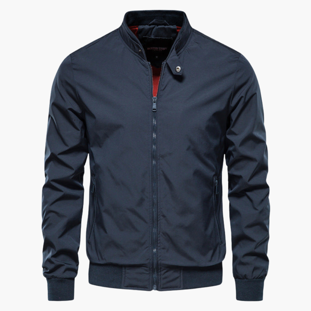 Ribbed Cuff Windbreaker Jacket for Men