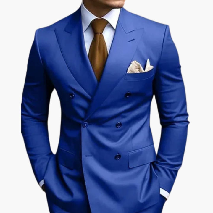 Double-Breasted Slim Fit Suit for Men - Wedding Guest Formalwear