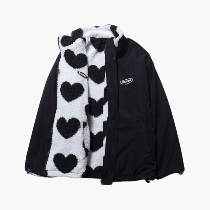 Timeless Double-Sided Heart Jacket for Women - MayfairMode