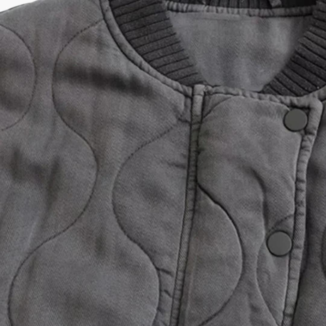 Oversized Quilted Bomber Jacket for Women - MayfairMode