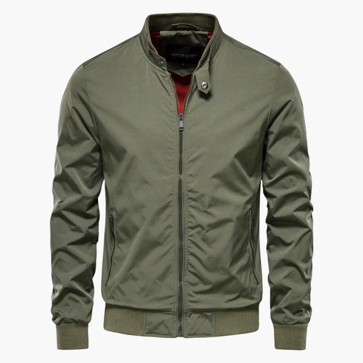 Ribbed Cuff Windbreaker Jacket for Men