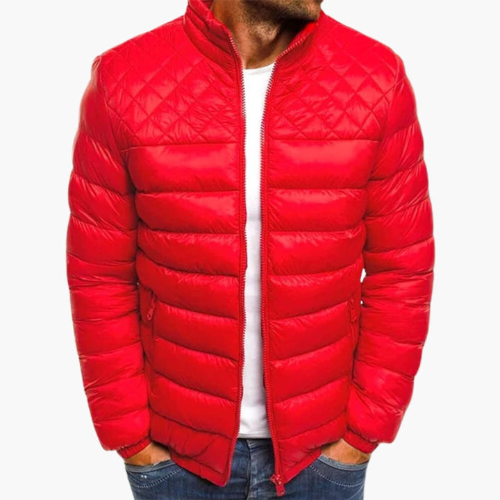 Men’s Winter Jacket with Zip Closure and Fleece Lining