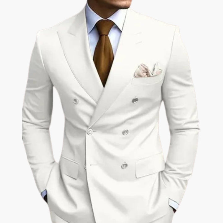 Double-Breasted Slim Fit Suit for Men - Wedding Guest Formalwear