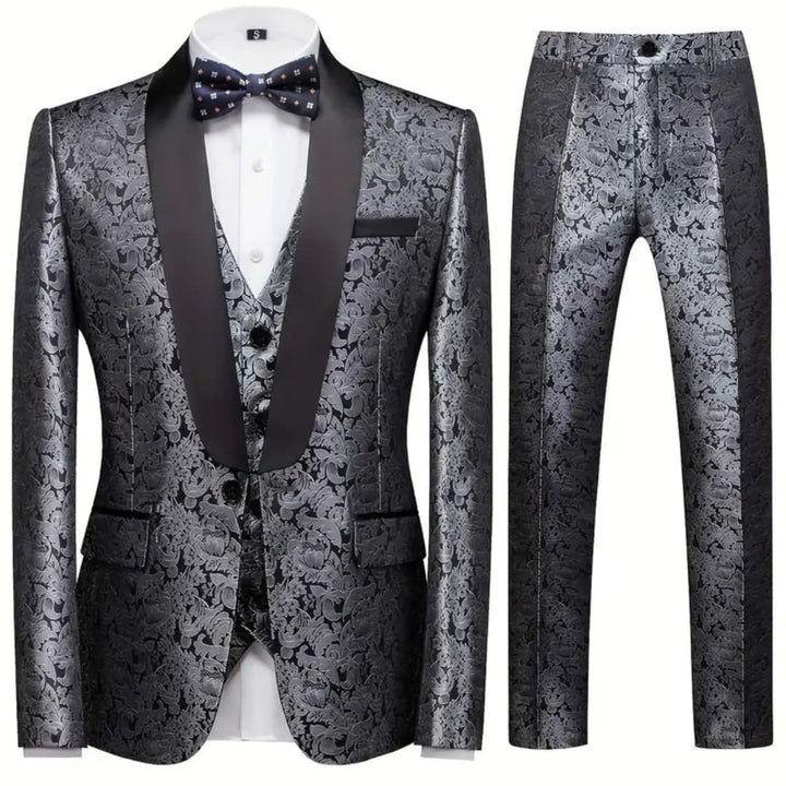 Elegant 3-Piece Slim Fit Suit for Men - Wedding Guest Attire