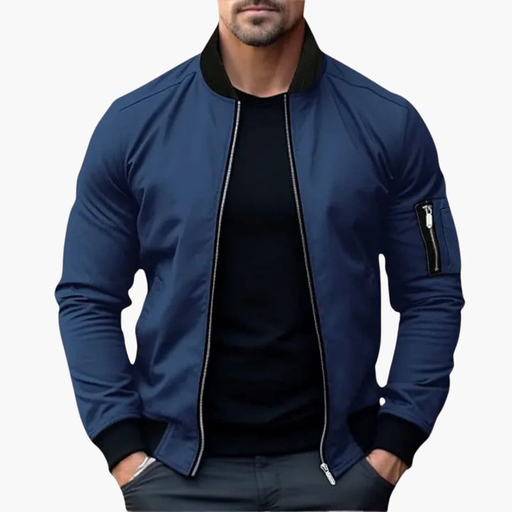 Zip-Up Bomber Jacket for Men