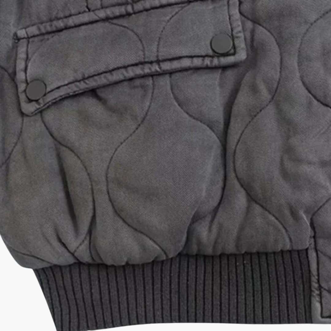 Oversized Quilted Bomber Jacket for Women - MayfairMode
