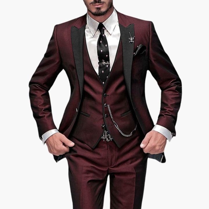 Luxury classic wedding guest suit - breathable fit for men