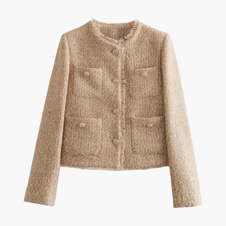 Classic Tweed Wool Jacket for Women - MayfairMode