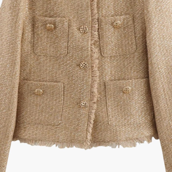 Classic Tweed Wool Jacket for Women - MayfairMode