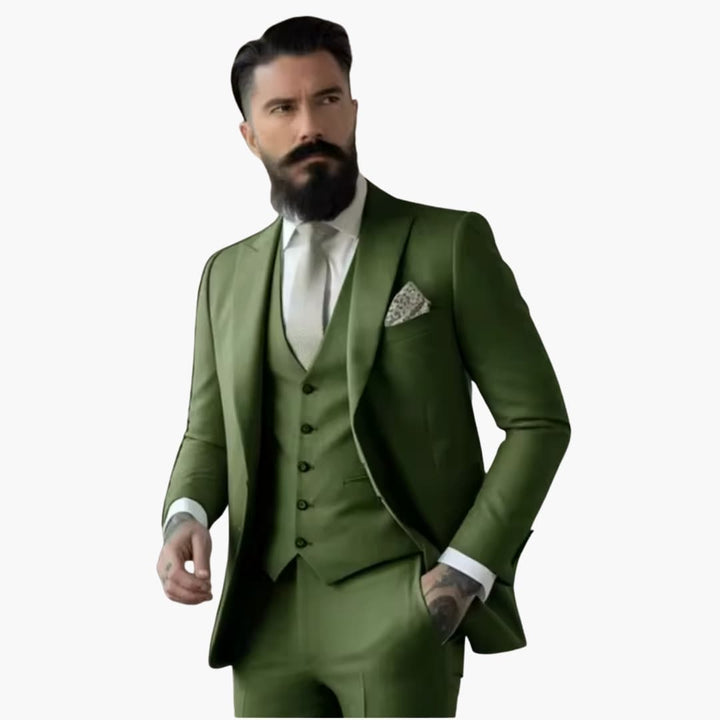 Classic Single-Breasted Suit for Men - Wedding Guest Attire