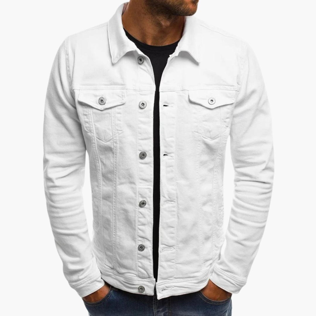 Men’s Jacket with Button Closure and Chest Pockets