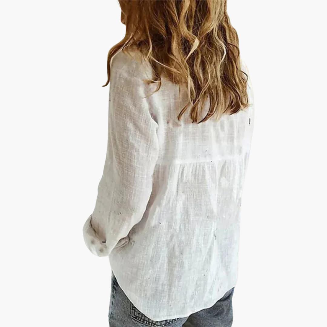 Casual Loose-Fit Linen Shirt for Women