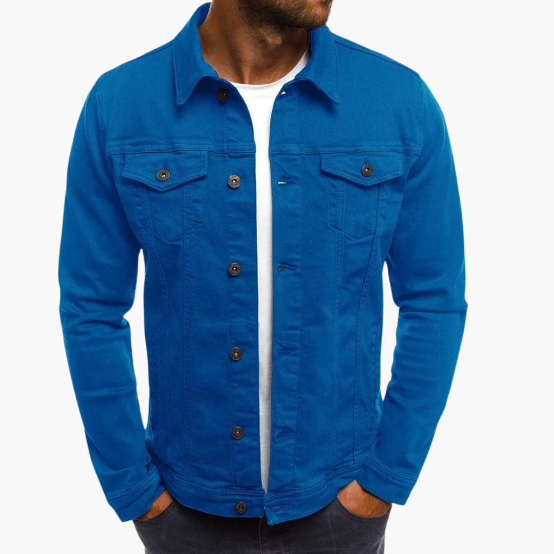 Men’s Jacket with Button Closure and Chest Pockets