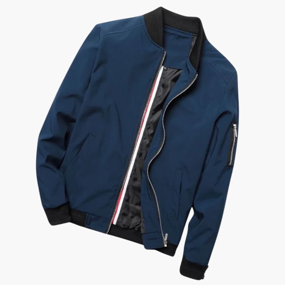 Zip-Up Bomber Jacket for Men