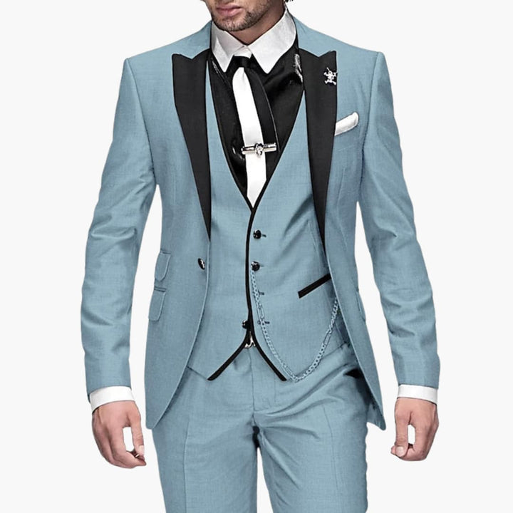 Luxury classic wedding guest suit - breathable fit for men
