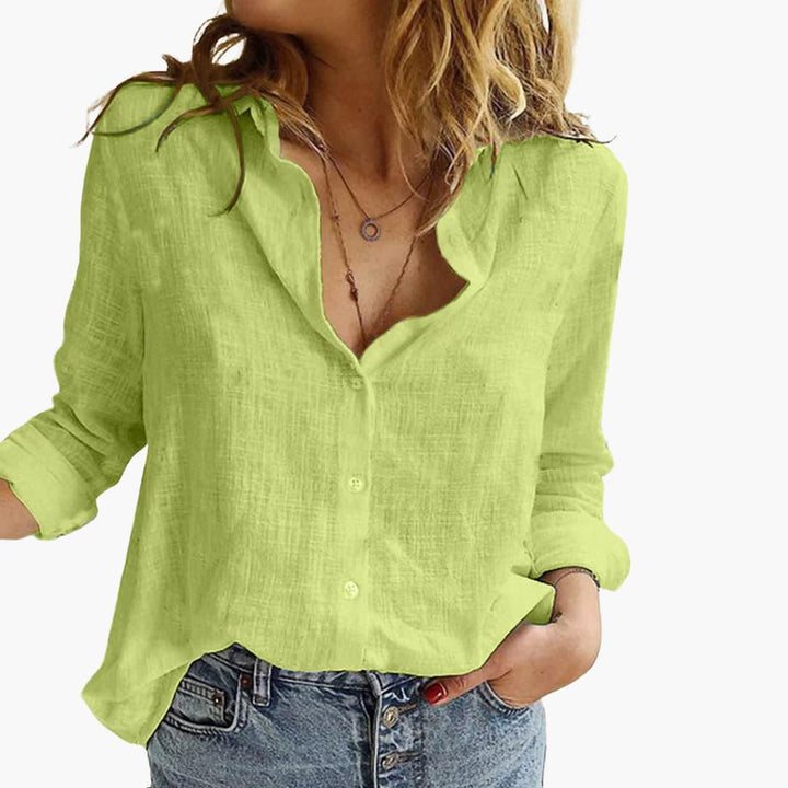 Casual Loose-Fit Linen Shirt for Women