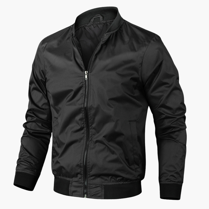 Ribbed Hem Bomber Jacket for Men