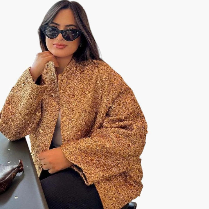 Classic Tweed Wool Jacket for Women - MayfairMode