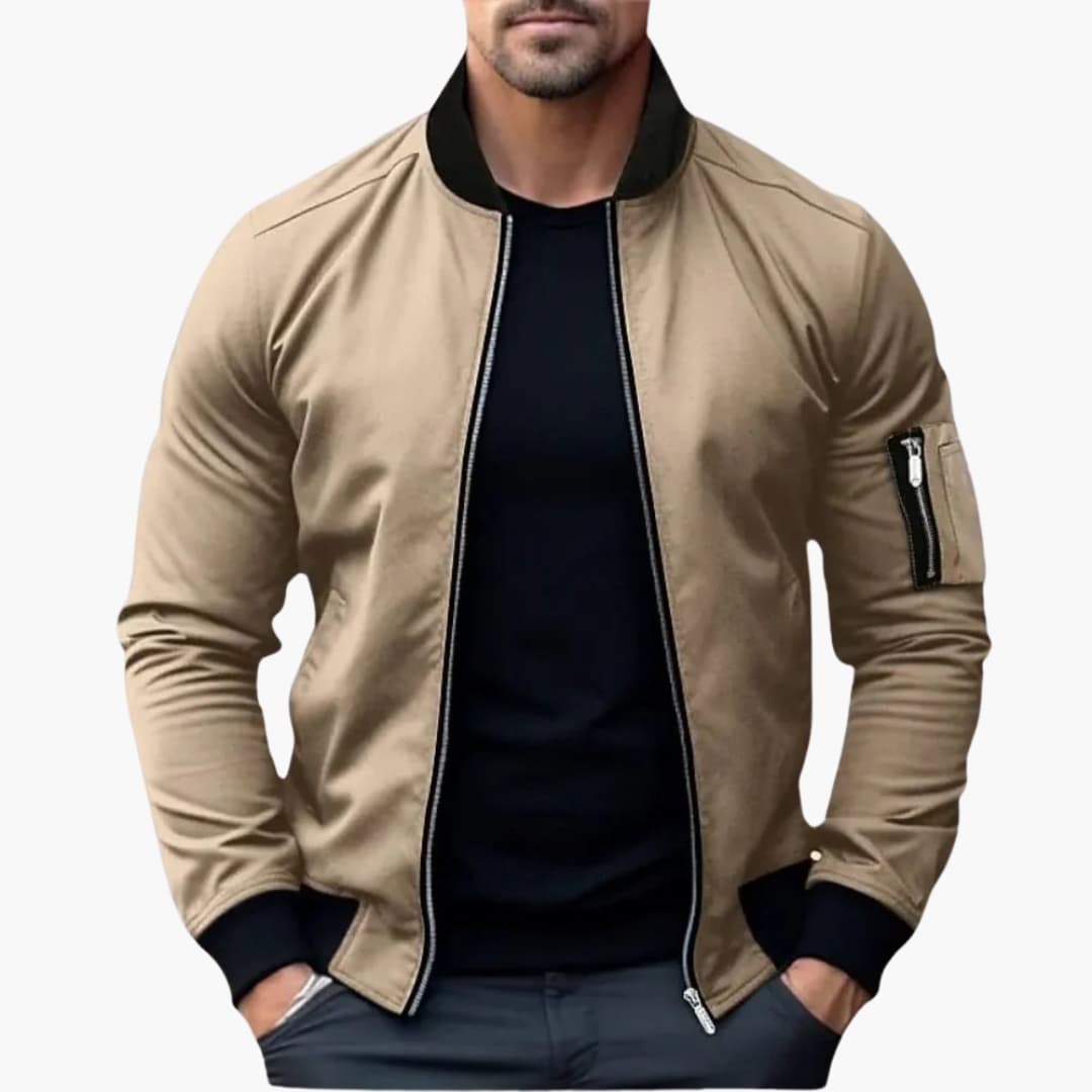 Zip-Up Bomber Jacket for Men