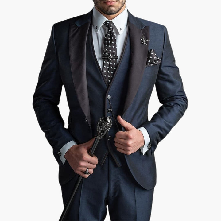 Luxury classic wedding guest suit - breathable fit for men