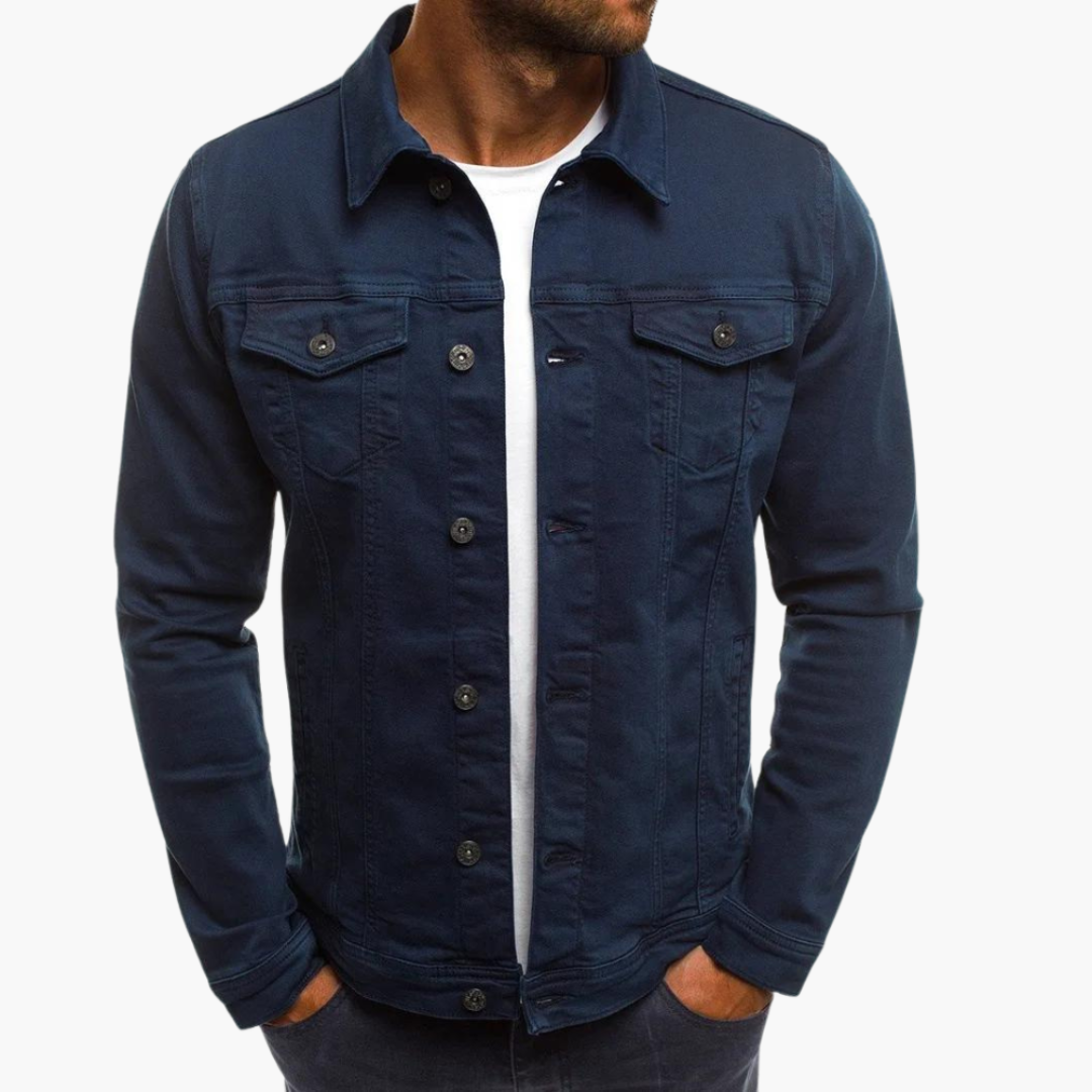 Men’s Jacket with Button Closure and Chest Pockets