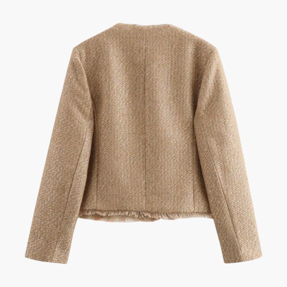 Classic Tweed Wool Jacket for Women - MayfairMode