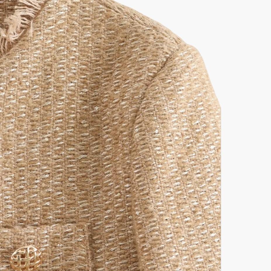 Classic Tweed Wool Jacket for Women - MayfairMode